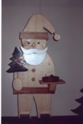 Weihnachtsmann  80 cm mit verschiedenen Deko-Artikeln